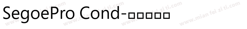 SegoePro Cond字体转换